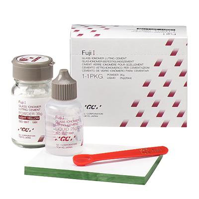 Fuji 1 Kit 35 powder 25g liquid Designed for final cementation of crown and bridge restoration Fuji I chemically bonds