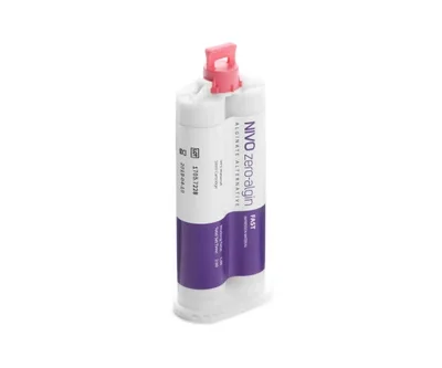 Twin medical cartridge pack in a white holder with a pink top cap